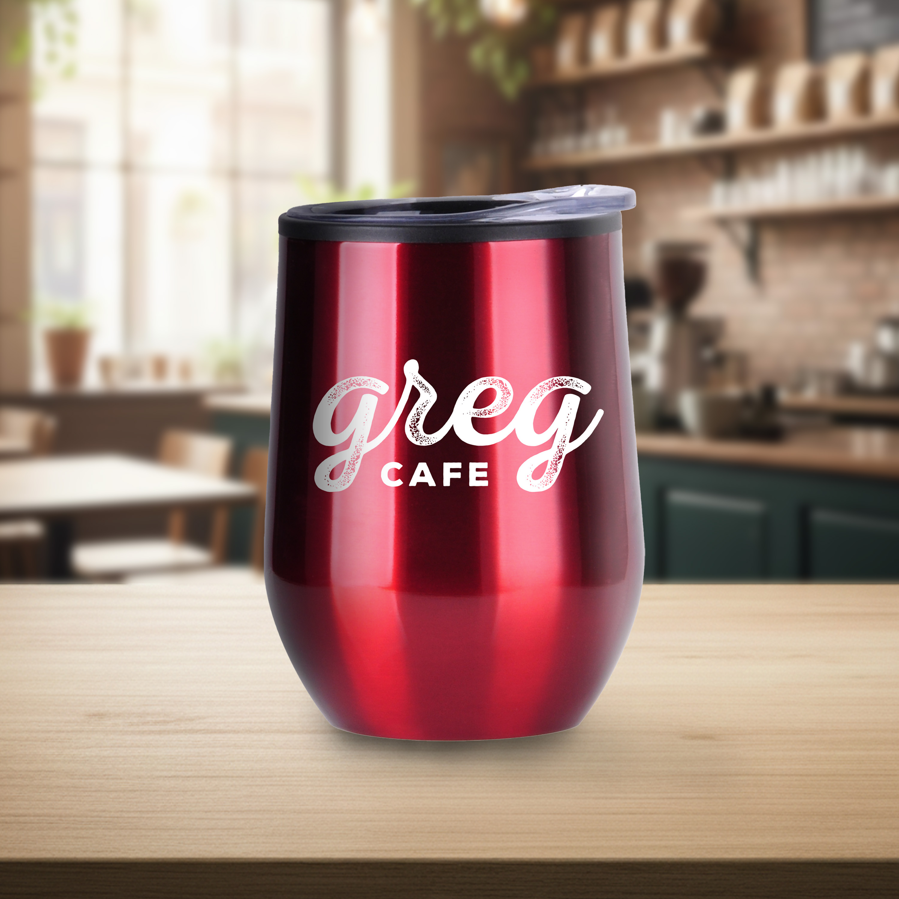 12 oz Economy Stainless Steel Stemless Wine With Plastic Lining